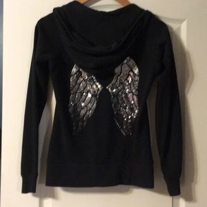 Victoria’s Secret black zip-up hoodie